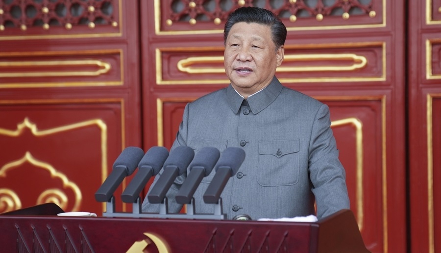 庆祝中国共产党成立100周年大会在天安门广场隆重举行