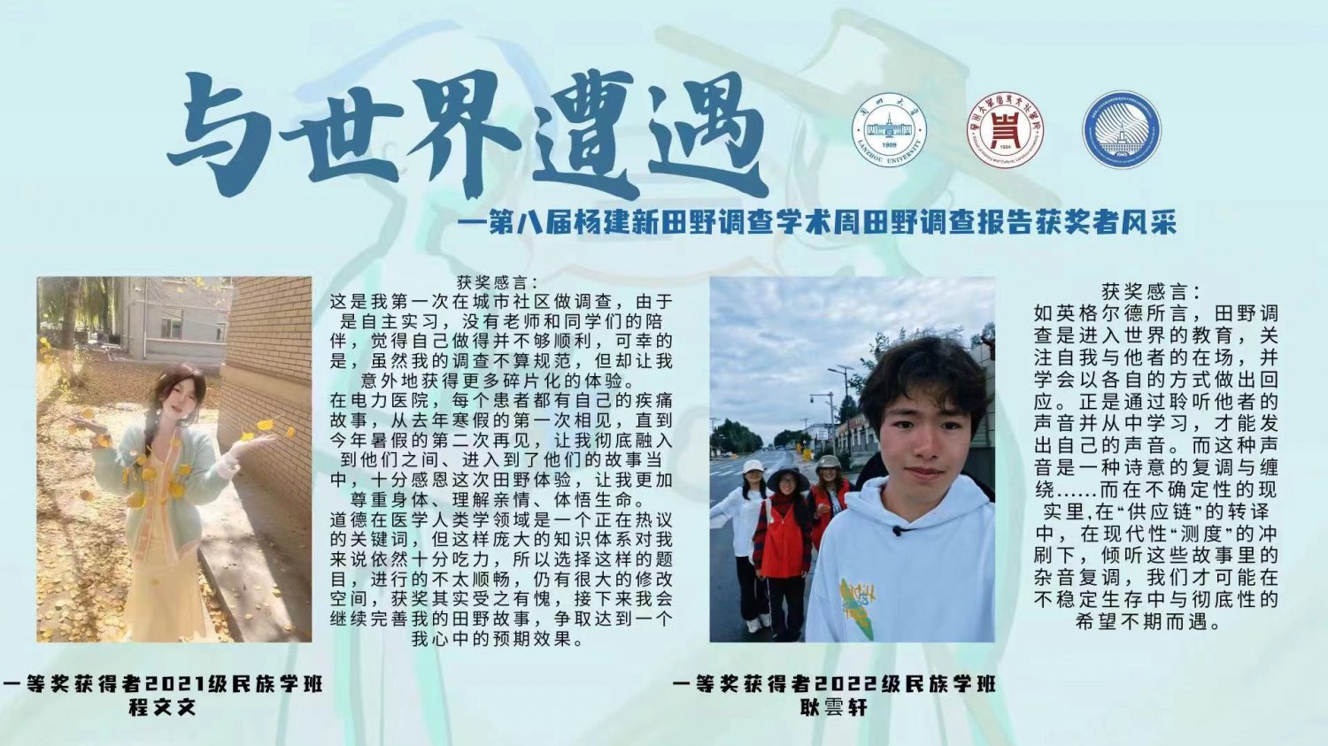 第八届杨建新民族学田野调查学术周获奖者风采